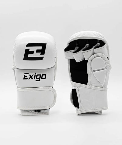 EXIGO® S5 STEALTH 7oz MMA SPARRING GLOVES - WHITE
