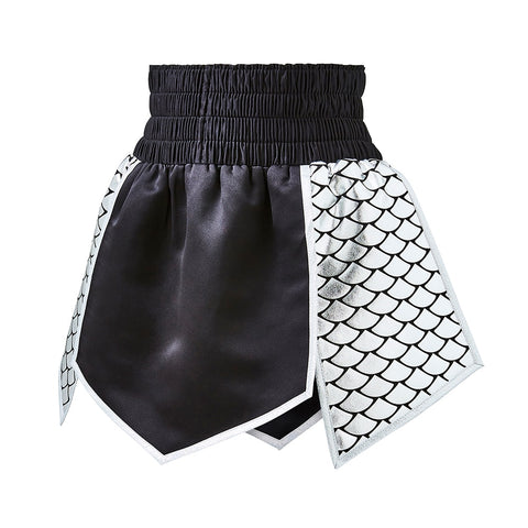 BESPOKE MADE JUNIOR FISH SCALE SHINE GLADIATOR BOXING SHORTS