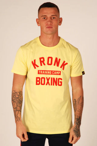 KRONK Training Camp Slim fit T Shirt Vintage Yellow
