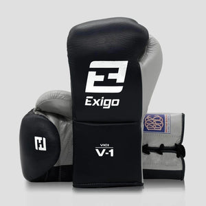 EXIGO® V1 VICI PRO CONTEST FIGHT GLOVES - MIDNIGHT/SILVER