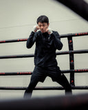 BOXRAW VALDES 1/4 ZIP TOP - BLACK