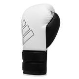 ADIDAS HYBRID 500 BOXING GLOVES - WHITE/BLACK