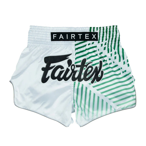 FAIRTEX MUAY THAI SHORTS - RACER WHITE