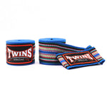 TWINS SPECIAL CH-5 PREMUIM ELASTIC HAND WRAPS-BLUE STRIPED