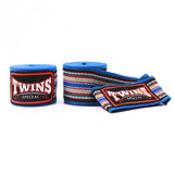 TWINS SPECIAL CH-5 PREMUIM ELASTIC HAND WRAPS-BLUE STRIPED