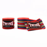 TWINS SPECIAL CH-5 PREMUIM ELASTIC HAND WRAPS-RED STRIPED