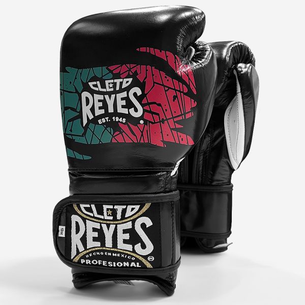 CLETO REYES SPARRING VELCRO -BLACK/MEXICAN – Champs Bxing ltd