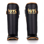 YUTH GOLD LINE SHIN GUARDS-BLACK/GOLD