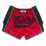 FAIRTEX SLIM CUT MUAYTHAI SHORTS-RED/BLACK