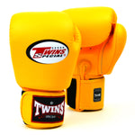 Twins Yellow Velcro Boxing Gloves BGVL3