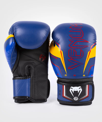 Venum Elite Evo Boxing Gloves - Blue/Yellow