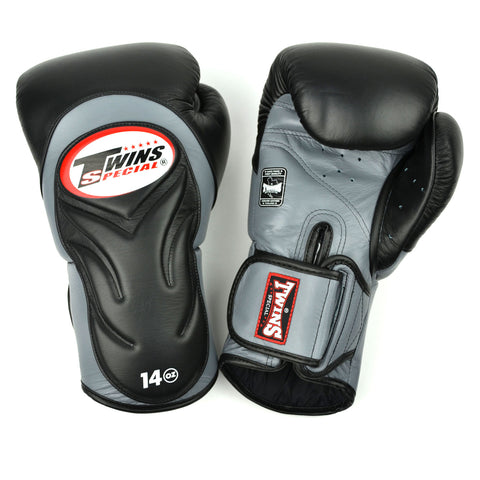 Twins Black-Grey Deluxe Sparring Gloves BGVL6
