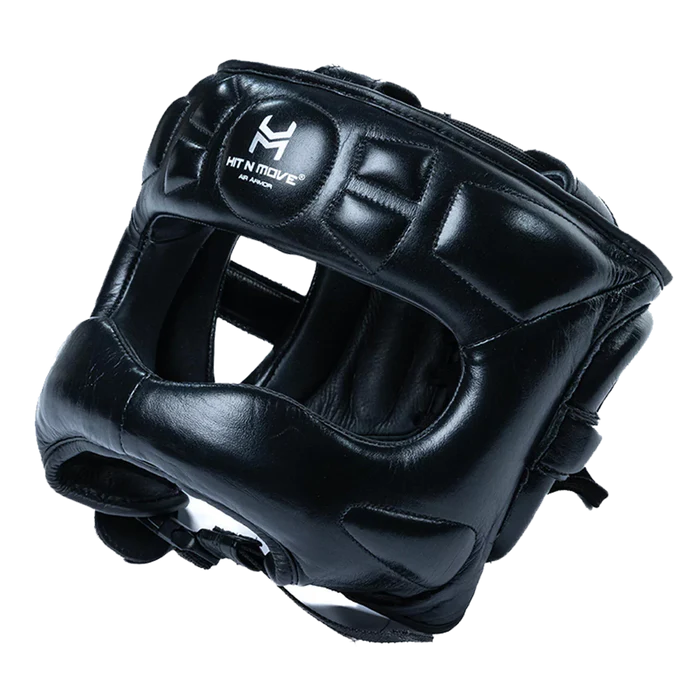 HIT N MOVE FACE SAVER HEADGEAR-BLACK – Champs Bxing ltd