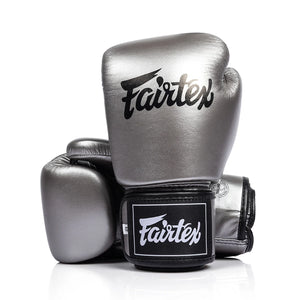 FAIRTEX BGV1C-PLUS MICROFIBRE BOXING GLOVES-SILVER
