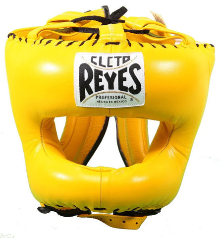 CLETO REYES HEADGUARD WITH NYLON POINTED FACE BAR-YELLOW
