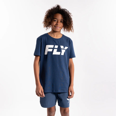 FLY KIDS BIG LOGO T-SHIRT - BLUE