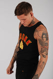 KRONK GLOVES APPLIQUE TRAINING GYM VEST-BLACK