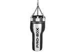 PROBOX 'CHAMP' LEATHER HYBRID 4FT ANGLE BLACK-WHITE & CHAIN