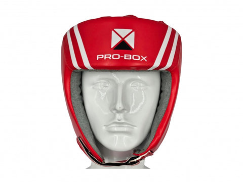 PRO BOX CLUB ESSENTIALS PU HEADGUARD-RED
