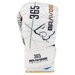 BRAVOSE LIMITED EDITION 16OZ VELCRO BOXING GLOVES-365 SERIES WHITE