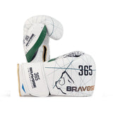 BRAVOSE LIMITED EDITION 16OZ VELCRO BOXING GLOVES-365 SERIES WHITE