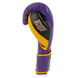 BRAVOSE LIMITED EDITION 16OZ VELCRO BOXING GLOVES-PURPLE/YELLOW