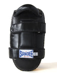 SANDEE BLACK & YELLOW CURVED THAI LEATHER KICK PADS black/yellow