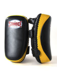 SANDEE BLACK & YELLOW CURVED THAI LEATHER KICK PADS black/yellow