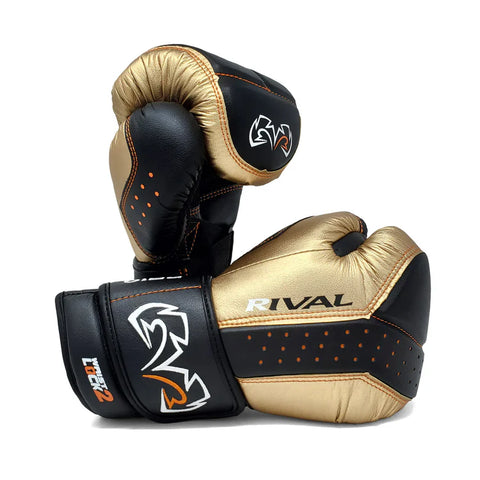 RIVAL RB10 INTELLI-SHOCK BAG GLOVES-BLACK/GOLD