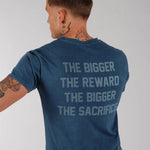 KRONK SACRIFICE LOOSE FIT VINTAGE WASH T SHIRT -DENIM