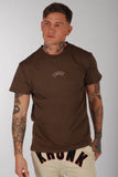 KRONK SACRIFICE LOOSE FIT VINTAGE WASH T SHIRT-COBBLESTONE -BROWN