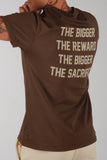 KRONK SACRIFICE LOOSE FIT VINTAGE WASH T SHIRT-COBBLESTONE -BROWN