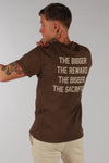 KRONK SACRIFICE LOOSE FIT VINTAGE WASH T SHIRT-COBBLESTONE -BROWN