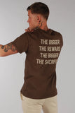 KRONK SACRIFICE LOOSE FIT VINTAGE WASH T SHIRT-COBBLESTONE -BROWN
