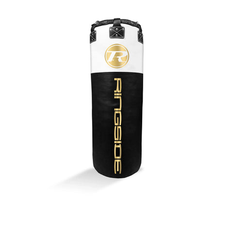 RINGSIDE SYNTHETIC LEATHER JUMBO PUNCH BAG - BLACK / WHITE / GOLD