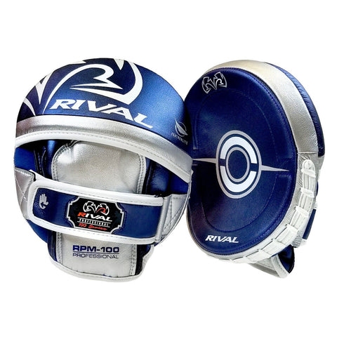 RIVAL RPM100 PUNCH MITTS blue/silver