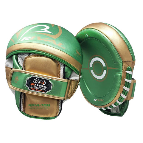 RIVAL RPM100 PUNCH MITTS green /gold