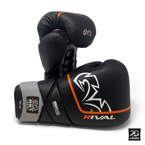 RIVAL RS1 LEATHER PRO SPARRING GLOVE-BLACK