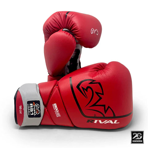 RIVAL RS1 LEATHER PRO SPARRING GLOVE-RED