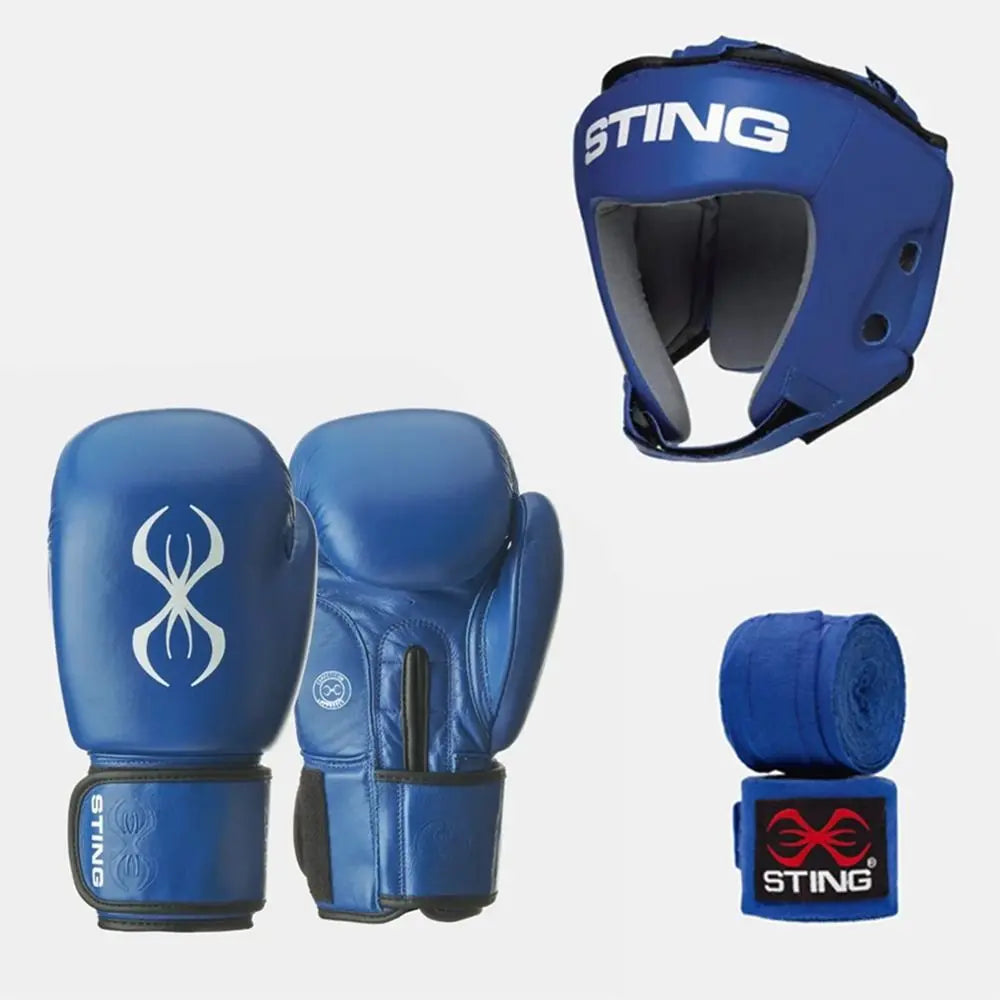 STING COMPETITION APPROVED BOXING SET-BLUE – Champs Bxing ltd