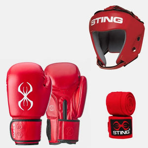 STING COMPETITION APPROVED BOXING SET-RED