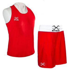 STING ADULT AMATEUR RINGWEAR KIT SET - RED