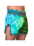 SANDEE WARRIOR SHORTS-GREEN/BLUE