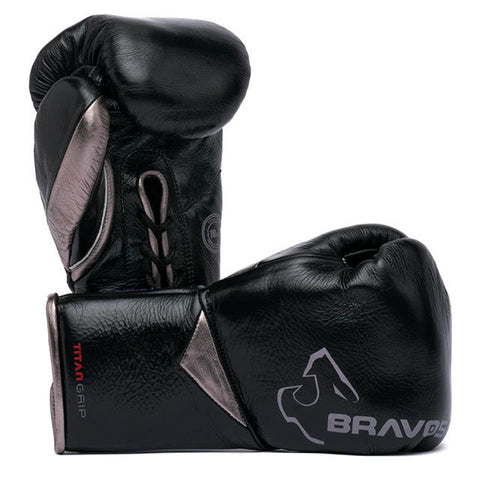 BRAVOSE TITAN PROFESSIONAL FIGHT GLOVES-BLACK