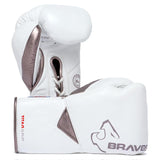 BRAVOSE TITAN PROFESSIONAL FIGHT GLOVES-WHITE