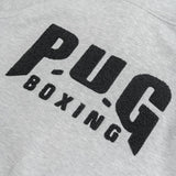 PUG ATHLETIC FLEECE BOXING OBLIQUE HOODED TRACKSUIT - GREY