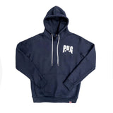 PUG ATHLETIC FLEECE BOXING OBLIQUE HOODED TRACKSUIT - BLUE