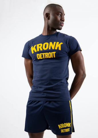 KRONK Detroit T Shirt Navy