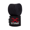 STING ELASTICISED STRETCH HAND WRAPS IBA & WORLD BOXING APPROVED - BLACK