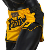 Fairtex Yellow Slim Cut Muay Thai Shorts